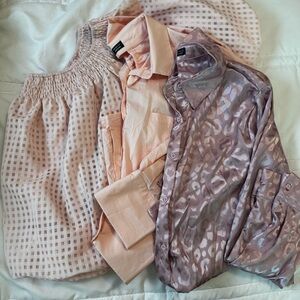 Stylish Shades of Pink Women’s Shein Blouses Sz XL -Lot of 3